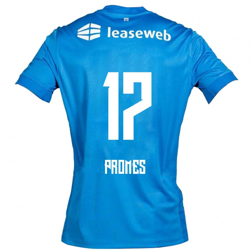 Danxen Enfant Maillot Rodrigo Promes #17 Bleu Blanc Tenues Extérieur 2025/26 T-Shirt