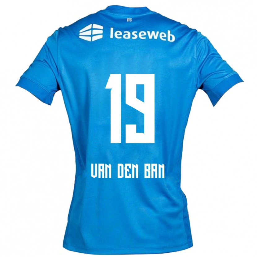 Danxen Enfant Maillot Yoël Van Den Ban #19 Bleu Blanc Tenues Extérieur 2025/26 T-Shirt