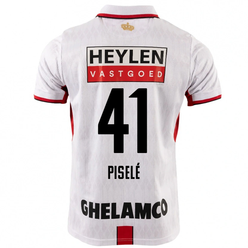 Danxen Enfant Maillot Lowie Piselé #41 Blanc Rouge Tenues Extérieur 2025/26 T-Shirt
