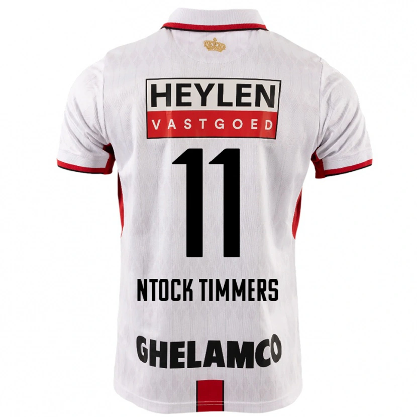 Danxen Enfant Maillot Kurtis Ntock Timmers #11 Blanc Rouge Tenues Extérieur 2025/26 T-Shirt