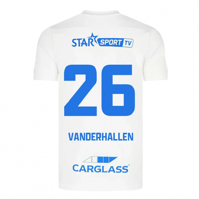 Danxen Enfant Maillot Yari Vanderhallen #26 Blanc Bleu Tenues Extérieur 2025/26 T-Shirt