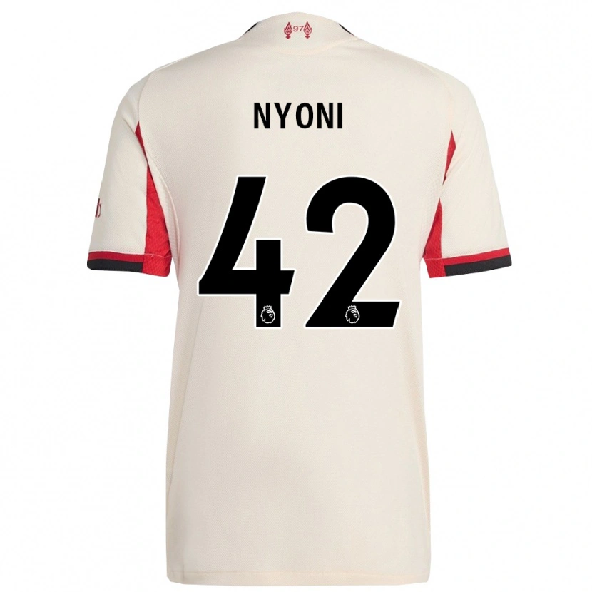 Danxen Enfant Maillot Trey Nyoni #42 Blanc Noir Tenues Extérieur 2025/26 T-Shirt