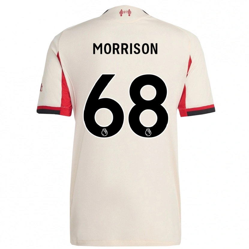 Danxen Enfant Maillot Kieran Morrison #68 Blanc Noir Tenues Extérieur 2025/26 T-Shirt