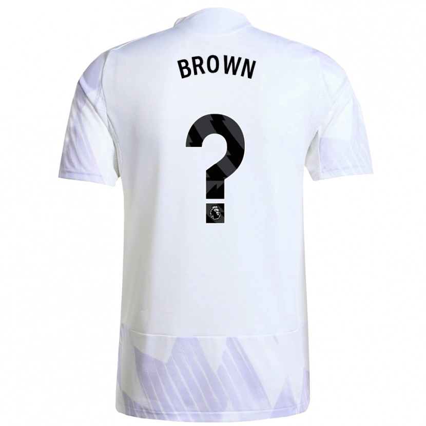 Danxen Enfant Maillot Nathaniel-Junior Brown #0 Blanc Violet Violet Tenues Extérieur 2025/26 T-Shirt