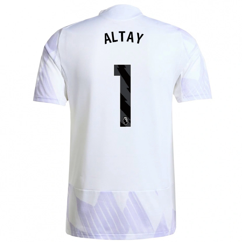 Danxen Enfant Maillot Altay Bayındır #1 Blanc Violet Violet Tenues Extérieur 2025/26 T-Shirt