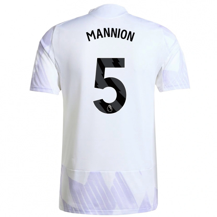 Danxen Enfant Maillot Aoife Mannion #5 Blanc Violet Violet Tenues Extérieur 2025/26 T-Shirt