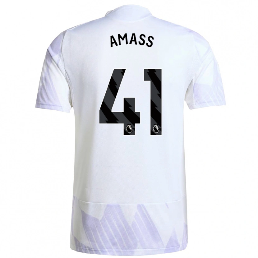 Danxen Enfant Maillot Harry Amass #41 Blanc Violet Violet Tenues Extérieur 2025/26 T-Shirt