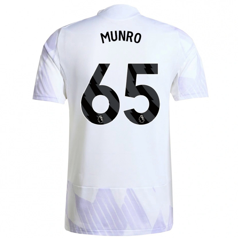Danxen Enfant Maillot Reece Munro #65 Blanc Violet Violet Tenues Extérieur 2025/26 T-Shirt