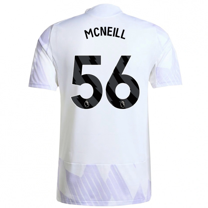 Danxen Enfant Maillot Charlie Mcneill #56 Blanc Violet Violet Tenues Extérieur 2025/26 T-Shirt