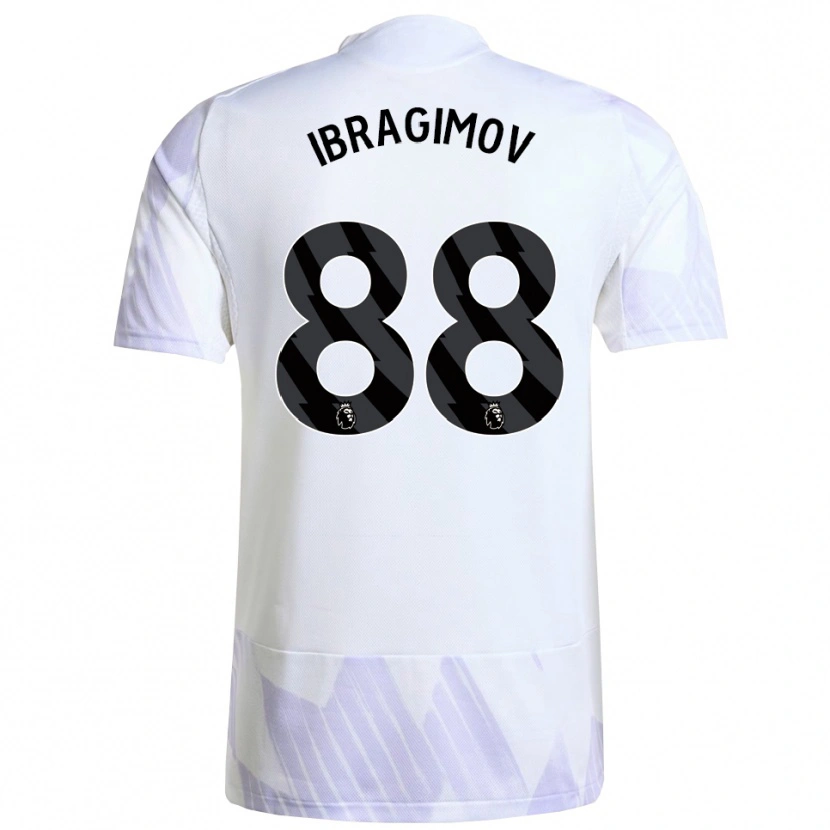 Danxen Enfant Maillot Amir Ibragimov #88 Blanc Violet Violet Tenues Extérieur 2025/26 T-Shirt