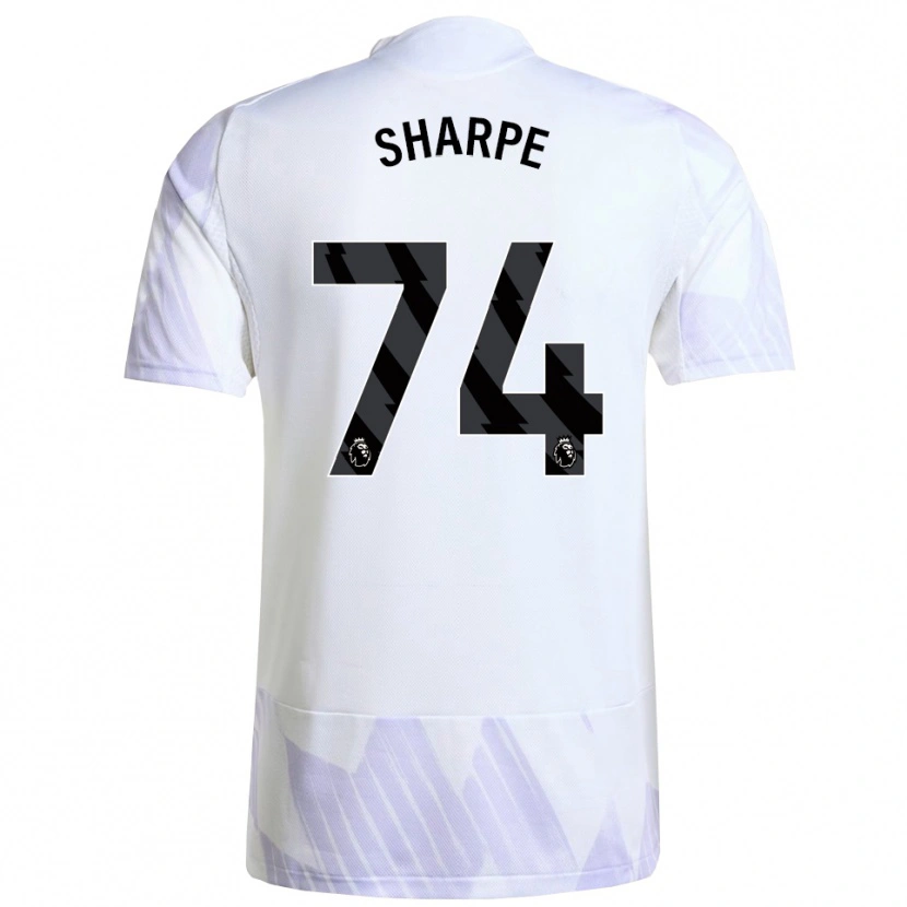 Danxen Enfant Maillot Malachi Sharpe #74 Blanc Violet Violet Tenues Extérieur 2025/26 T-Shirt