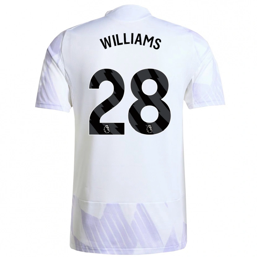 Danxen Enfant Maillot Rachel Williams #28 Blanc Violet Violet Tenues Extérieur 2025/26 T-Shirt