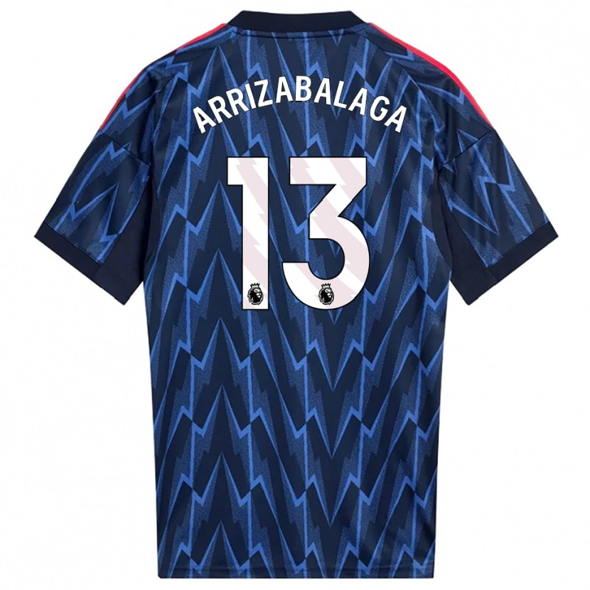 Danxen Enfant Maillot Kepa Arrizabalaga #13 Marine Rouge Tenues Extérieur 2025/26 T-Shirt