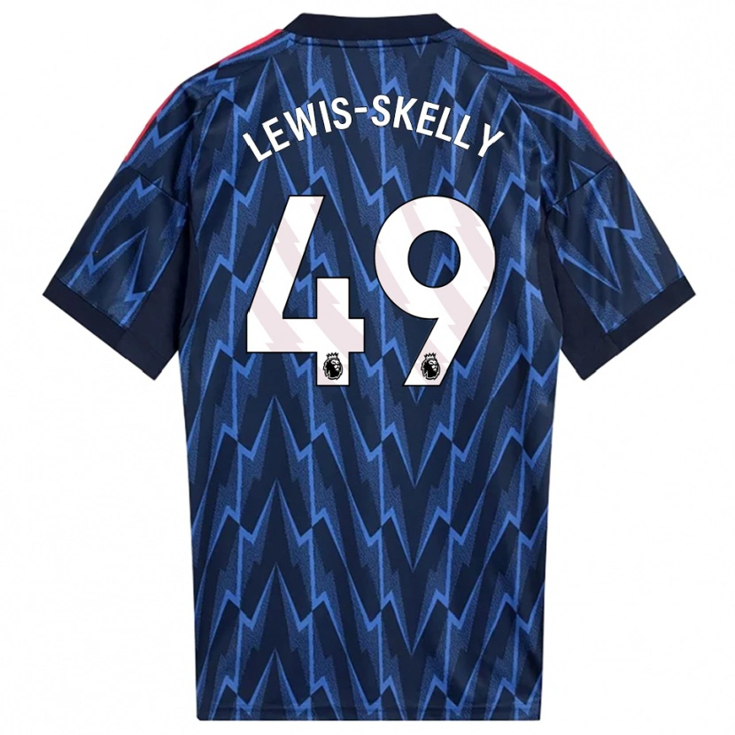Danxen Enfant Maillot Myles Lewis-Skelly #49 Marine Rouge Tenues Extérieur 2025/26 T-Shirt