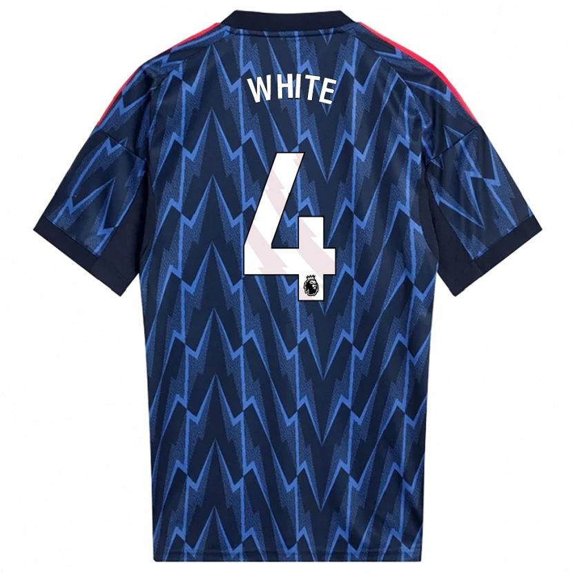 Danxen Enfant Maillot Ben White #4 Marine Rouge Tenues Extérieur 2025/26 T-Shirt