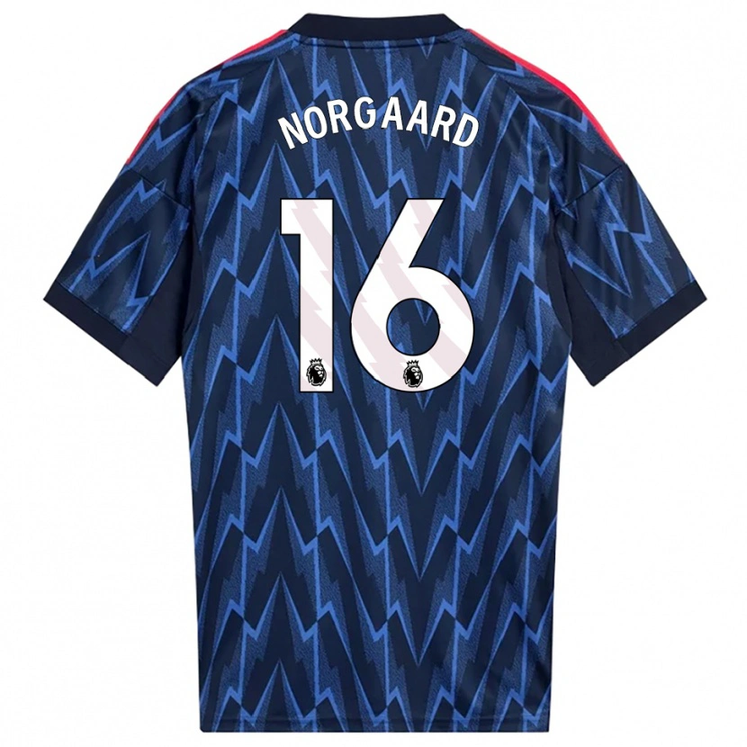 Danxen Enfant Maillot Christian Nørgaard #16 Marine Rouge Tenues Extérieur 2025/26 T-Shirt
