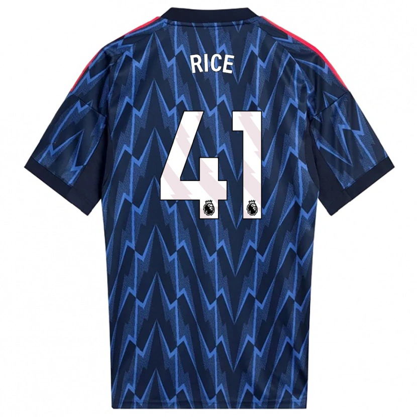 Danxen Enfant Maillot Declan Rice #41 Marine Rouge Tenues Extérieur 2025/26 T-Shirt