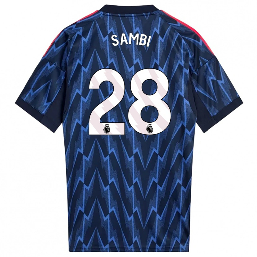 Danxen Enfant Maillot Albert Sambi Lokonga #28 Marine Rouge Tenues Extérieur 2025/26 T-Shirt