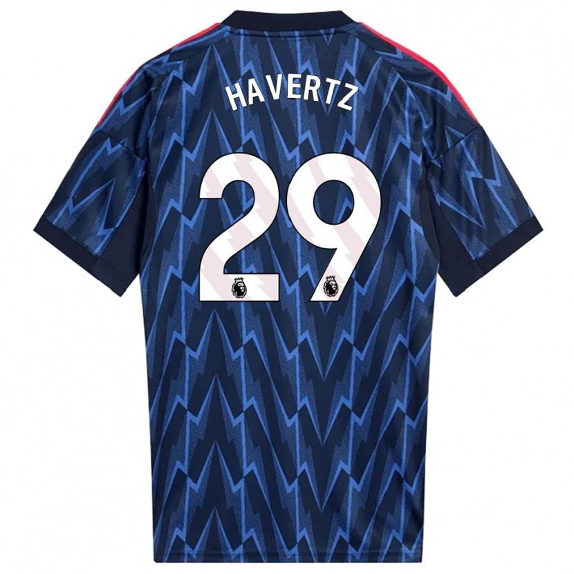 Danxen Enfant Maillot Kai Havertz #29 Marine Rouge Tenues Extérieur 2025/26 T-Shirt