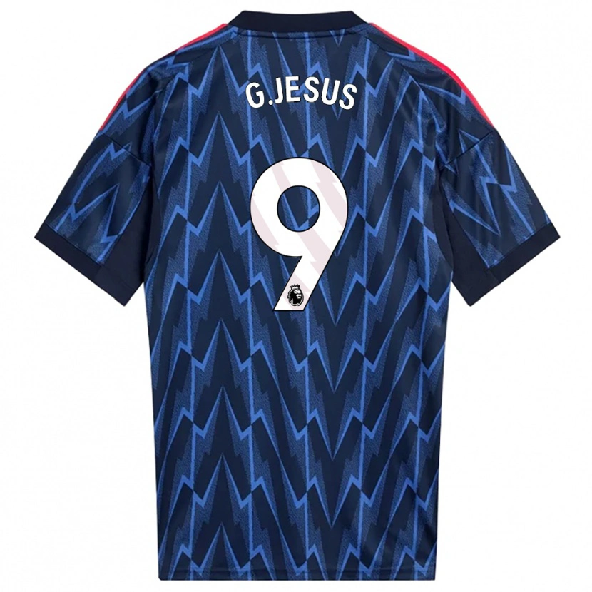 Danxen Enfant Maillot Gabriel Jesus #9 Marine Rouge Tenues Extérieur 2025/26 T-Shirt