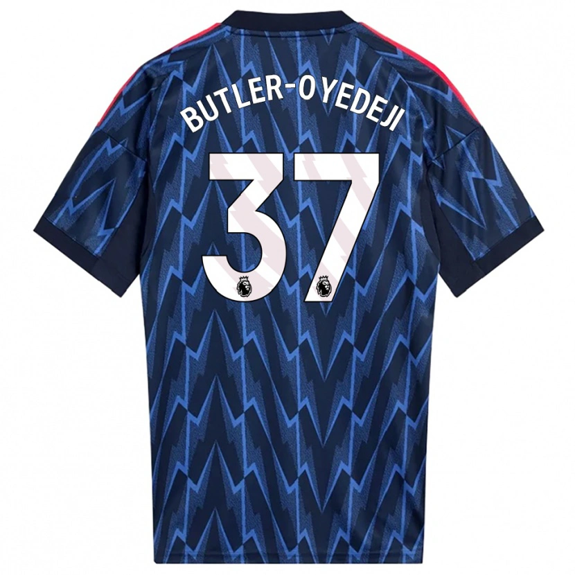 Danxen Enfant Maillot Nathan Butler-Oyedeji #37 Marine Rouge Tenues Extérieur 2025/26 T-Shirt