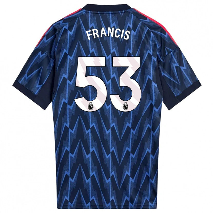 Danxen Enfant Maillot Jack Henry Francis #53 Marine Rouge Tenues Extérieur 2025/26 T-Shirt