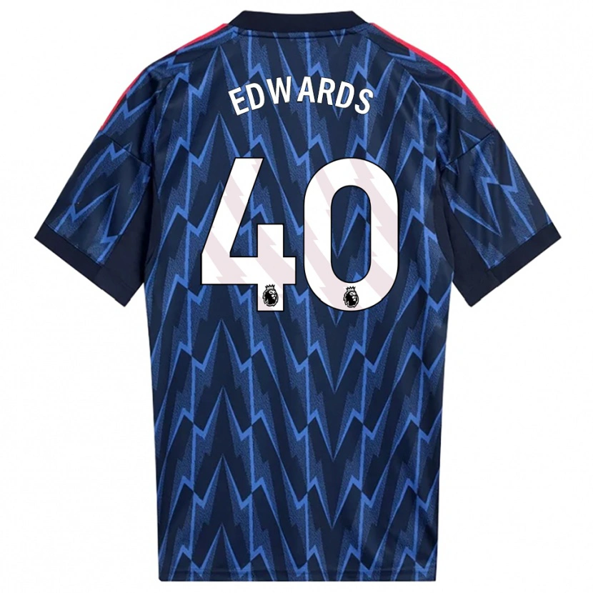 Danxen Enfant Maillot Khayon Edwards #40 Marine Rouge Tenues Extérieur 2025/26 T-Shirt