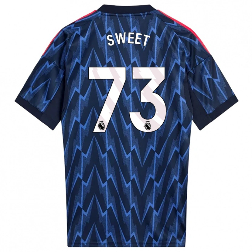 Danxen Enfant Maillot James Sweet #73 Marine Rouge Tenues Extérieur 2025/26 T-Shirt