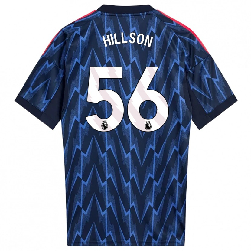 Danxen Enfant Maillot James Hillson #56 Marine Rouge Tenues Extérieur 2025/26 T-Shirt