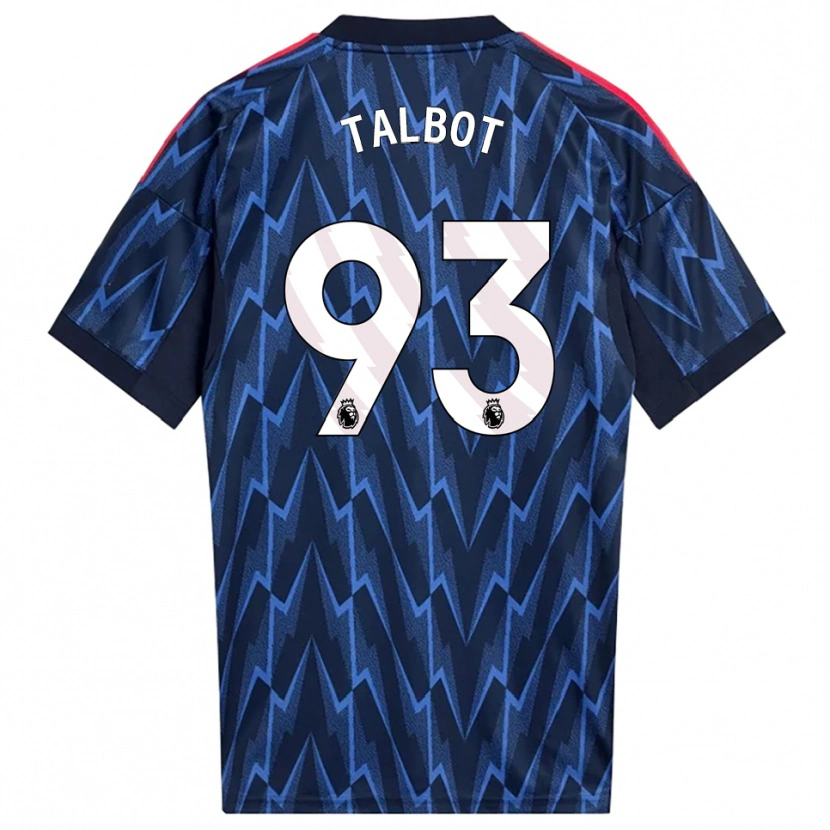 Danxen Enfant Maillot Jack Talbot #93 Marine Rouge Tenues Extérieur 2025/26 T-Shirt