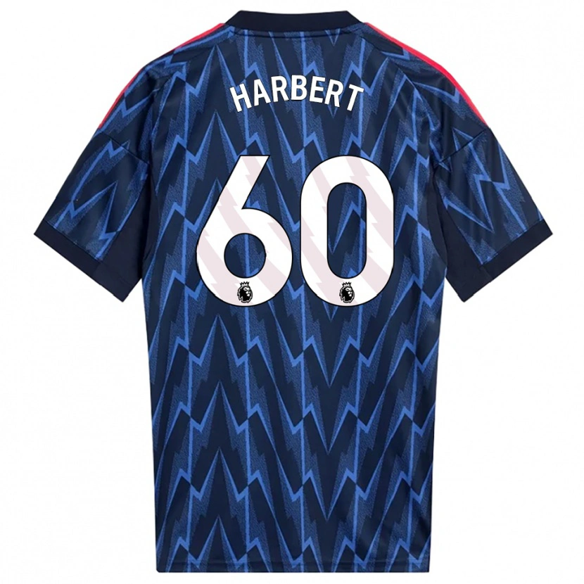 Danxen Enfant Maillot Laila Harbert #60 Marine Rouge Tenues Extérieur 2025/26 T-Shirt