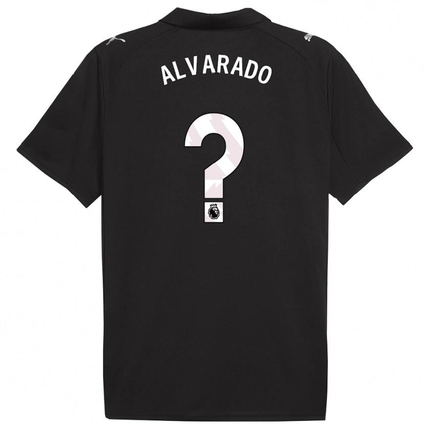 Danxen Enfant Maillot Lucas Alvarado #0 Noir Blanc Tenues Extérieur 2025/26 T-Shirt