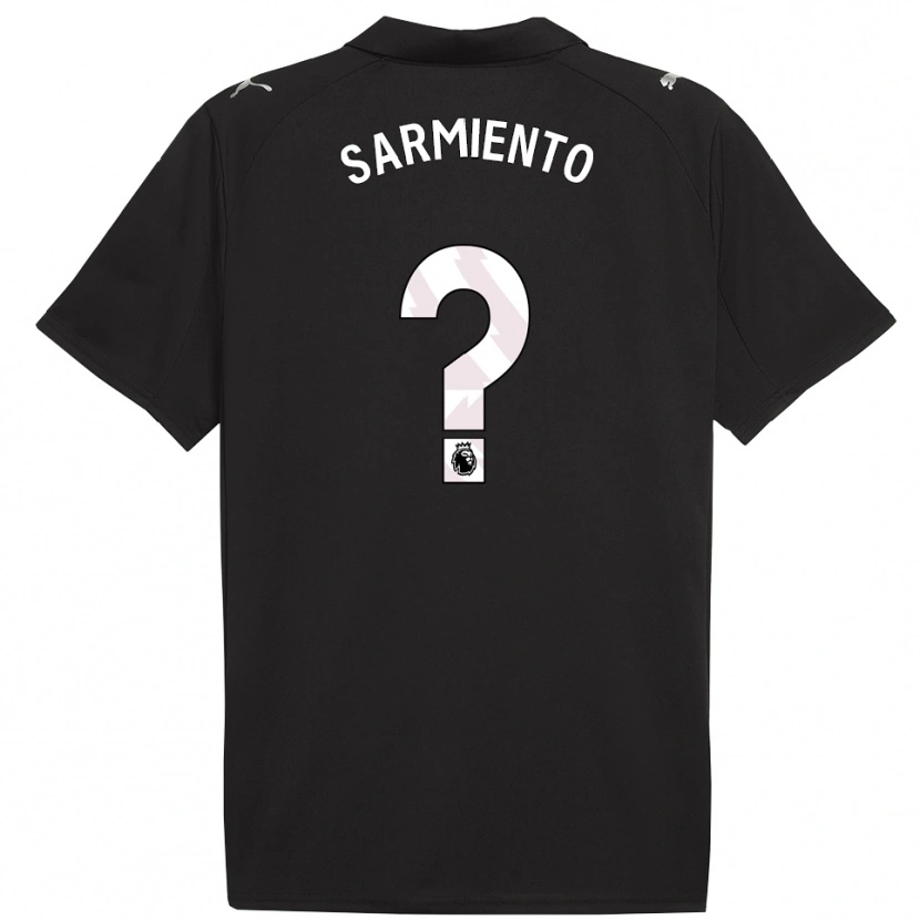 Danxen Enfant Maillot Darío Sarmiento #0 Noir Blanc Tenues Extérieur 2025/26 T-Shirt