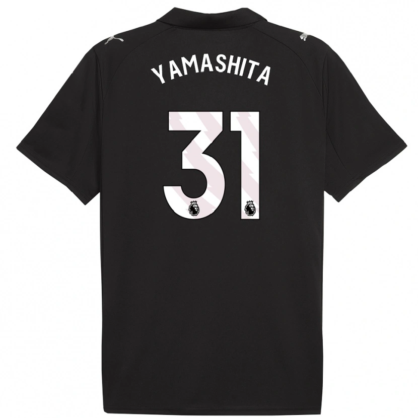 Danxen Enfant Maillot Ayaka Yamashita #31 Noir Blanc Tenues Extérieur 2025/26 T-Shirt