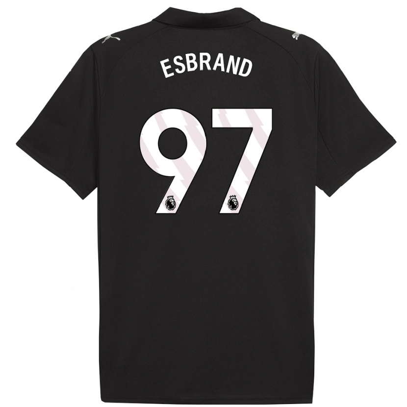Danxen Enfant Maillot Josh Wilson-Esbrand #97 Noir Blanc Tenues Extérieur 2025/26 T-Shirt