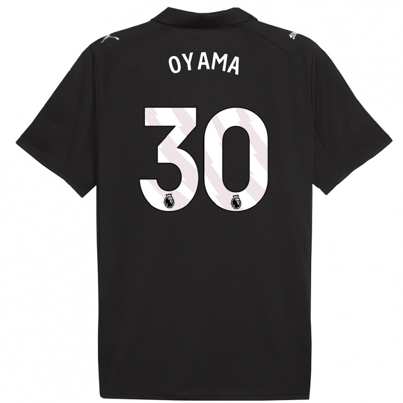 Danxen Enfant Maillot Aemu Oyama #30 Noir Blanc Tenues Extérieur 2025/26 T-Shirt