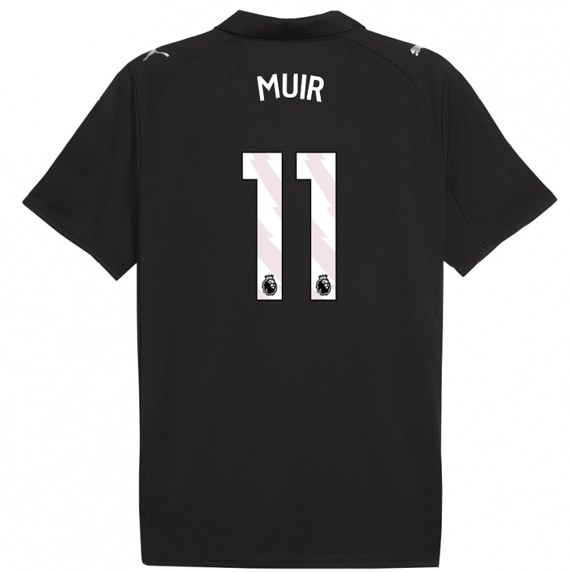 Danxen Enfant Maillot Ashton Muir #11 Noir Blanc Tenues Extérieur 2025/26 T-Shirt
