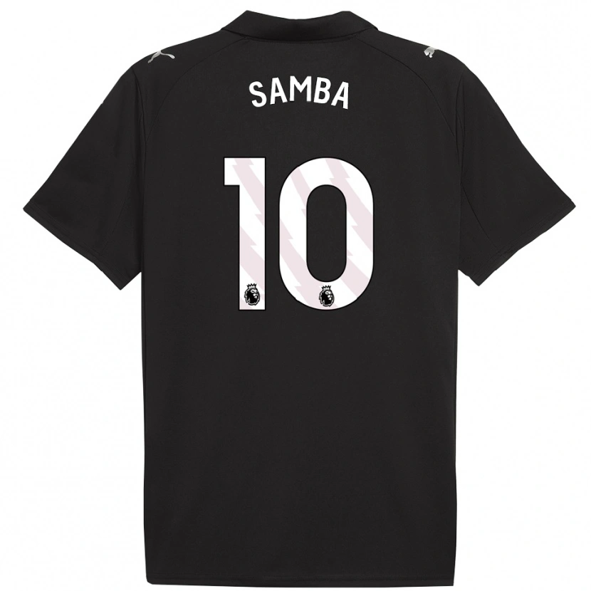 Danxen Enfant Maillot Tyrone Samba #10 Noir Blanc Tenues Extérieur 2025/26 T-Shirt