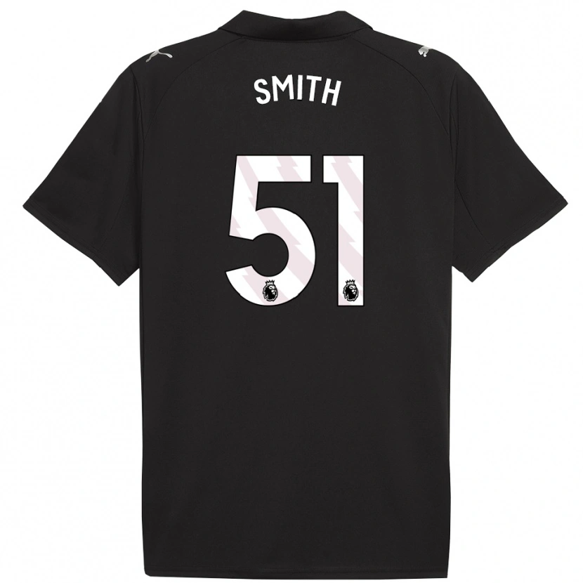 Danxen Enfant Maillot Isaac Smith #51 Noir Blanc Tenues Extérieur 2025/26 T-Shirt