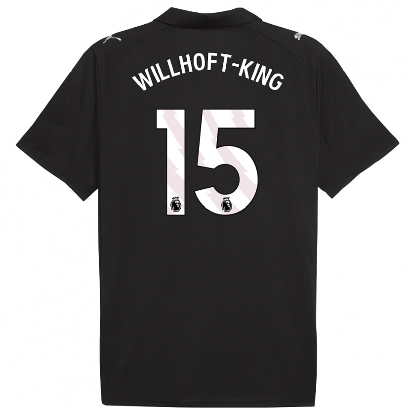 Danxen Enfant Maillot Han Willhoft-King #15 Noir Blanc Tenues Extérieur 2025/26 T-Shirt