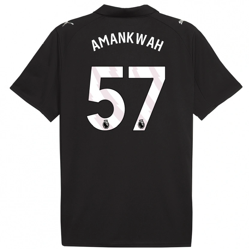 Danxen Enfant Maillot Yeboah Amankwah #57 Noir Blanc Tenues Extérieur 2025/26 T-Shirt