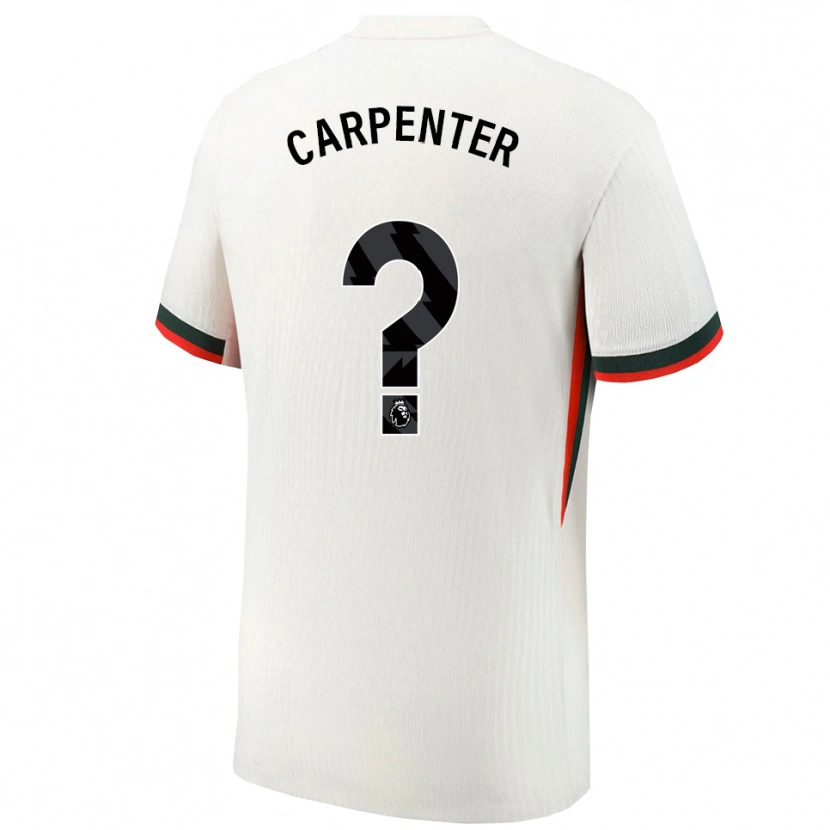 Danxen Enfant Maillot Ellie Carpenter #0 Blanc Vert Tenues Extérieur 2025/26 T-Shirt