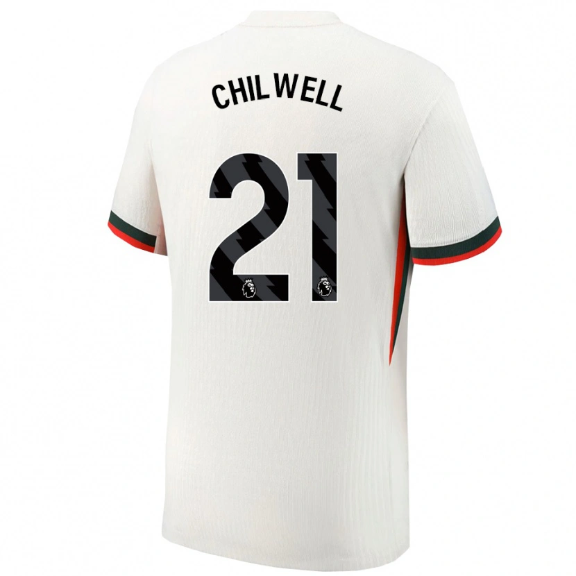 Danxen Enfant Maillot Ben Chilwell #21 Blanc Vert Tenues Extérieur 2025/26 T-Shirt
