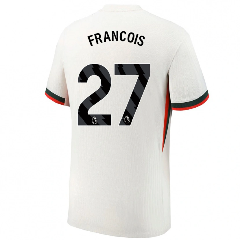 Danxen Enfant Maillot Oriane Jean-François #27 Blanc Vert Tenues Extérieur 2025/26 T-Shirt