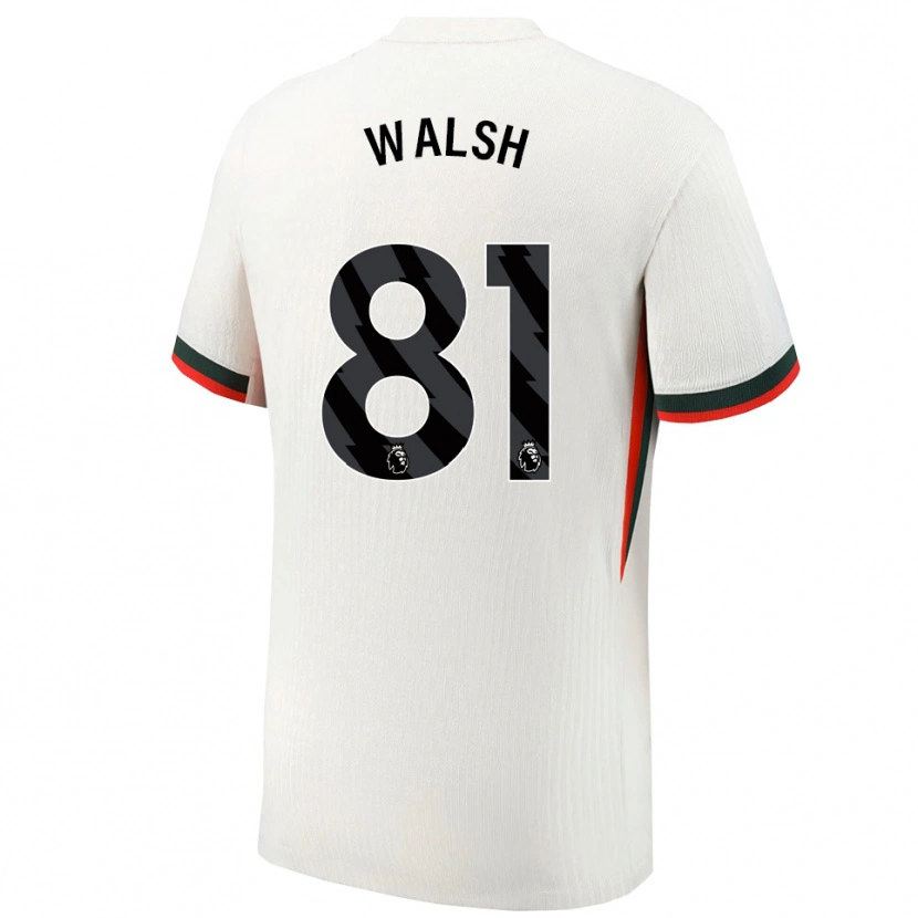 Danxen Enfant Maillot Reggie Walsh #81 Blanc Vert Tenues Extérieur 2025/26 T-Shirt
