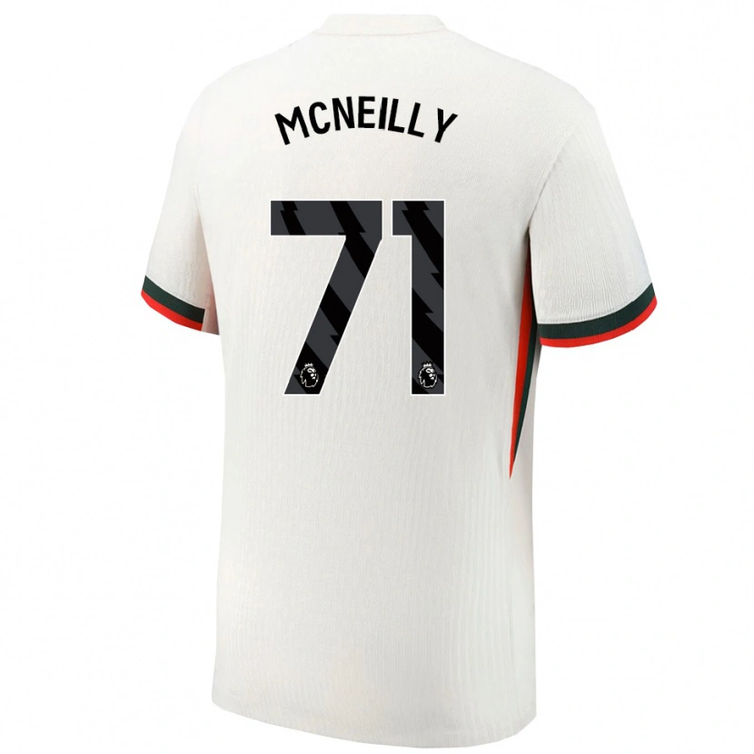 Danxen Enfant Maillot Donnell Mcneilly #71 Blanc Vert Tenues Extérieur 2025/26 T-Shirt