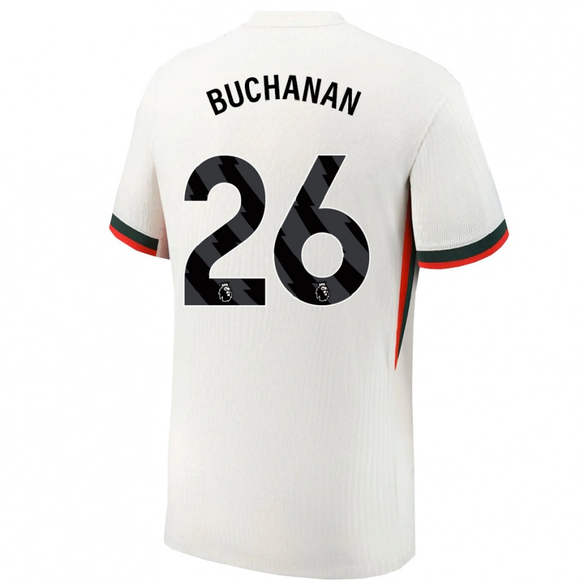 Danxen Enfant Maillot Kadeisha Buchanan #26 Blanc Vert Tenues Extérieur 2025/26 T-Shirt