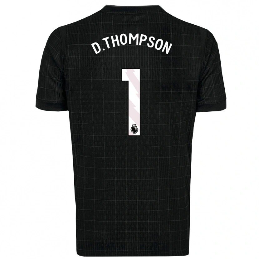 Danxen Enfant Maillot Dylan Thompson #1 Noir Gris Tenues Extérieur 2025/26 T-Shirt