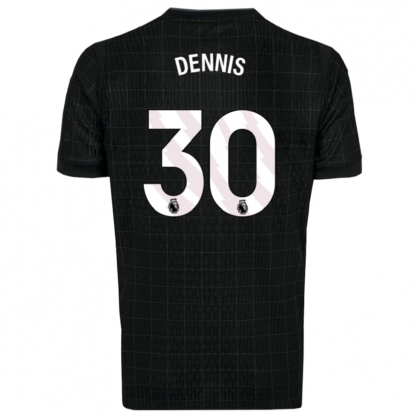Danxen Enfant Maillot Araya Dennis #30 Noir Gris Tenues Extérieur 2025/26 T-Shirt