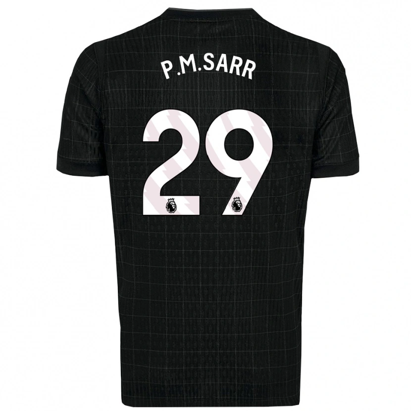 Danxen Enfant Maillot Pape Matar Sarr #29 Noir Gris Tenues Extérieur 2025/26 T-Shirt